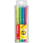 STABILO FLASH HIGHLIGHTER CHISEL ASSORTED WALLET 4