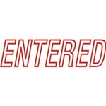 DESKMATE PREINKED MESSAGE STAMP ENTERED RED