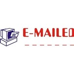 DESKMATE PREINKED MESSAGE STAMP EMAILED BLUERED
