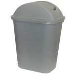 CLEANLINK RUBBISH BIN WITH LID 24 LITRE GREY