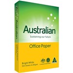 AUSTRALIAN A4 BRIGHT WHITE COPY PAPER 80GSM WHITE PACK 500 SHEETS