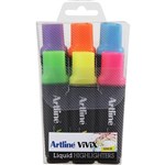 ARTLINE VIVIX HIGHLIGHTER CHISEL ASSORTED WALLET 6