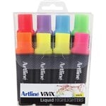 ARTLINE VIVIX HIGHLIGHTER CHISEL ASSORTED WALLET 8