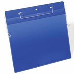 DURABLE LOGISTICS POCKETS WITH WIRE STRAPS A4 LANDSCAPE BLUE PACK 50