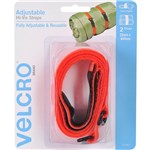 VELCRO BRAND   VELSTRAP   ADJUSTABLE MULTIPURPOSE TIE STRAP 25 X 645MM HIGHVIS ORANGE PACK 2