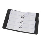 COLLINS 260 TELEPHONE ADDRESS AND BUSINESS CARD BINDER AZ INDEX PU COVER BLACK