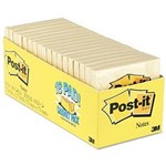 POSTIT 65418CP ORIGINAL NOTES 76 X 76MM YELLOW CABINET PACK 18