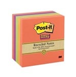 POSTIT 6545SSNRP RECYCLED SUPER STICKY NOTES 76 X 76MM BALI PACK 5