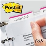 POSTIT 686F1BB DURABLE FILING TABS LINED 50MM BRIGHT ASSORTED PACK 24