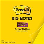 POSTIT BN11Y SUPER STICKY BIG NOTE 279 X 279MM YELLOW 30 SHEETS