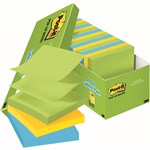 POSTIT R33018AUCP POP UP NOTES 76 X 76MM ASSORTED JAIPUR COLOURS CABINET PACK 18