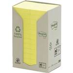 POSTIT 6531RTY 100 RECYCLED NOTES 38 X 51MM YELLOW PACK 24