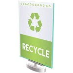 DEFLECTO SIGN HOLDER ROTATING DOUBLE SIDED PORTRAIT A5 CLEARSILVER