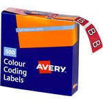 AVERY 43202 LATERAL FILE LABEL SIDE TAB B COLOUR CODE 25 X 38MM MAGENTA PACK 500