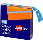 AVERY 43208 LATERAL FILE LABEL SIDE TAB H COLOUR CODE 25 X 38MM BLUE PACK 500