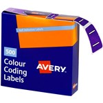 AVERY 43209 LATERAL FILE LABEL SIDE TAB I COLOUR CODE 25 X 38MM PURPLE PACK 500