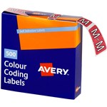 AVERY 43213 LATERAL FILE LABEL SIDE TAB M COLOUR CODE 25 X 38MM PINK PACK 500