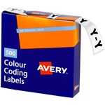 AVERY 43225 LATERAL FILE LABEL SIDE TAB Y COLOUR CODE 25 X 38MM WHITE PACK 500