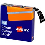 AVERY 43226 LATERAL FILE LABEL SIDE TAB Z COLOUR CODE 25 X 38MM GREY PACK 500