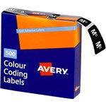 AVERY 43227 LATERAL FILE LABEL SIDE TAB MC COLOUR CODE 25 X 38MM WHITE PACK 500