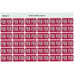 AVERY 43402 LATERAL FILE LABEL SIDE TAB FEB COLOUR CODE 23 X 38MM RED PACK 180