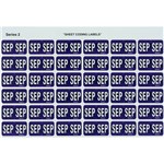 AVERY 43409 LATERAL FILE LABEL SIDE TAB SEP COLOUR CODE 23 X 38MM DARK BLUE PACK 180