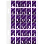 AVERY 44421 LATERAL FILE LABEL TOP TAB U COLOUR CODE 20 X 30MM PURPLE WITH STRIPE PACK 150