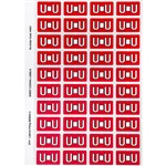 AVERY 44521 LATERAL FILE LABEL SIDE TAB U COLOUR CODE 25 X 42MM RED PACK 240