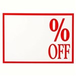 QUIKSTIK SIGN  OFF A4 REDWHITE PACK 10