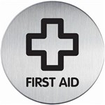 DURABLE PICTOGRAM SIGN FIRST AID 83MM STAINLESS STEEL