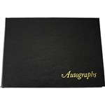 CUMBERLAND AUTOGRAPH BOOK LEATHERGRAIN 105 X 145MM BLACK