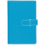 DEBDEN ACCENT PU COMPENDIUM WITH A4 NOTEPAD LIGHT BLUE