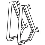 DEFLECTO BROCHURE HOLDER STAIRSTEP CLIPON LEGS CLEAR PACK 2