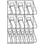 DEFLECTO BROCHURE HOLDER STAIRSTEP DISPLAY PANEL 6 X A4  6 X DL CLEAR