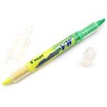 PILOT SPOTLITER DUAL NIB HIGHLIGHTER CHISEL 1040MM DUAL COLOUR YELLOWGREEN BOX 12