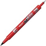 PILOT SCATM DUAL NIB PERMANENT MARKER 0405MM RED BOX 12