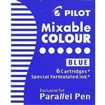 PILOT PARALLEL CALLIGRAPHY PEN INK CARTRIDGE BLUE PACK 6