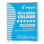 PILOT PARALLEL CALLIGRAPHY PEN INK CARTRIDGE TURQOISE PACK 6