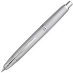 PILOT CAPLESS FOUNTAIN PEN RETRACTABLE MEDIUM NIB SILVER BARREL