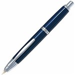 PILOT CAPLESS FOUNTAIN PEN RETRACTABLE MEDIUM NIB BLUE AND SILVER BARREL