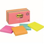 POSTIT 65414AN NOTES 76 X 76MM CAPE TOWN VALUE PACK 12 WITH 2 BONUS PADS