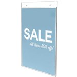 DEFLECTO SIGN HOLDER WALL MOUNT PORTRAIT A2 CLEAR