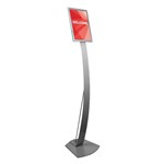 DEFLECTO CONTEMPORARY DISPLAY FLOOR STAND A4 SILVER