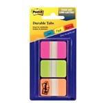 POSTIT 686PGOT DURABLE FILING TABS SOLID 38MM PINKGREENORANGE PACK 36