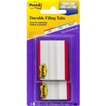 POSTIT 686F50RD DURABLE FILING TABS LINED 50MM RED PACK 50