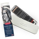 DERWENT CHARCOAL PENCIL PACK 6