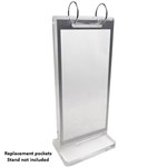 DEFLECTO MENU BOOK FLIP STYLE REPLACEMENT POCKETS PORTRAIT DL CLEAR PACK 6