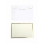COLOURFUL DAYS CORRESPONDENCE CARD AND ENVELOPES 110GSM 105 X 155MM CREAMGOLD FOILED BORDER PACK 10