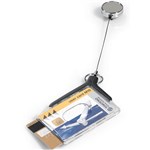 DURABLE DELUXE PRO DUO CARD HOLDER WITH REEL CHARCOAL