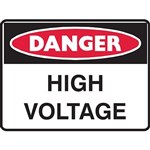 BRADY DANGER SIGN HIGH VOLTAGE 450 X 300MM POLYPROPYLENE